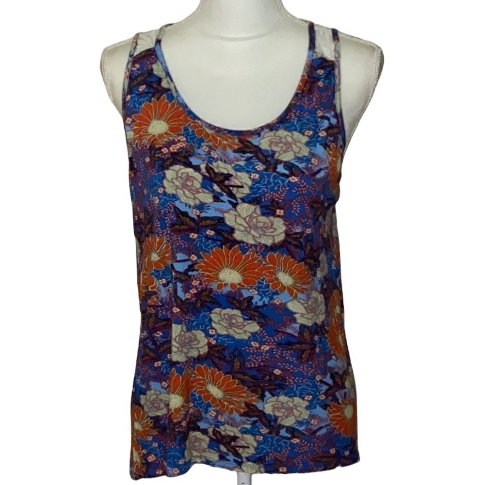 NWOT! Gilli Floral/Lace Tank Top